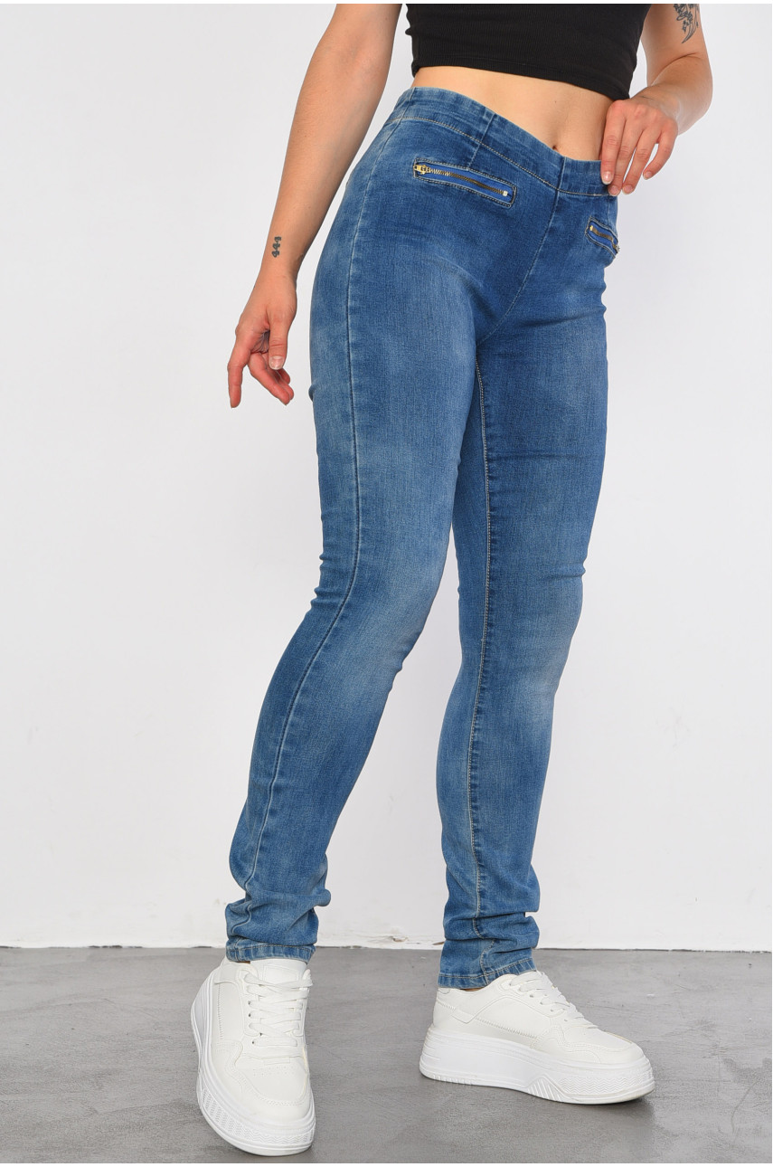 Джинсы женские голубого цвета 185826 Джинсы женские голубого цвета 185826