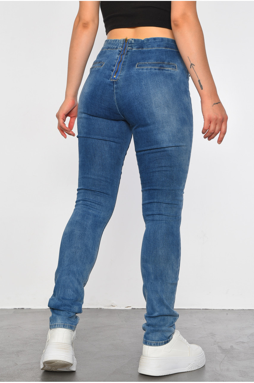 Джинсы женские голубого цвета 185826 Джинсы женские голубого цвета 185826
