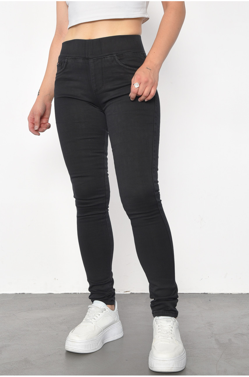 Джинсы женские черного цвета 185863 Джинсы женские черного цвета 185863