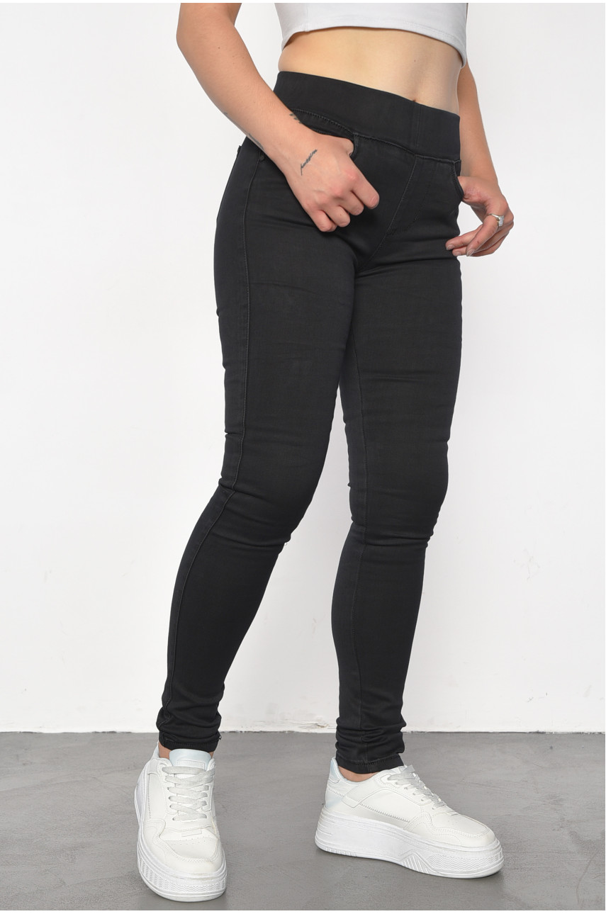 Джинсы женские черного цвета 185863 Джинсы женские черного цвета 185863