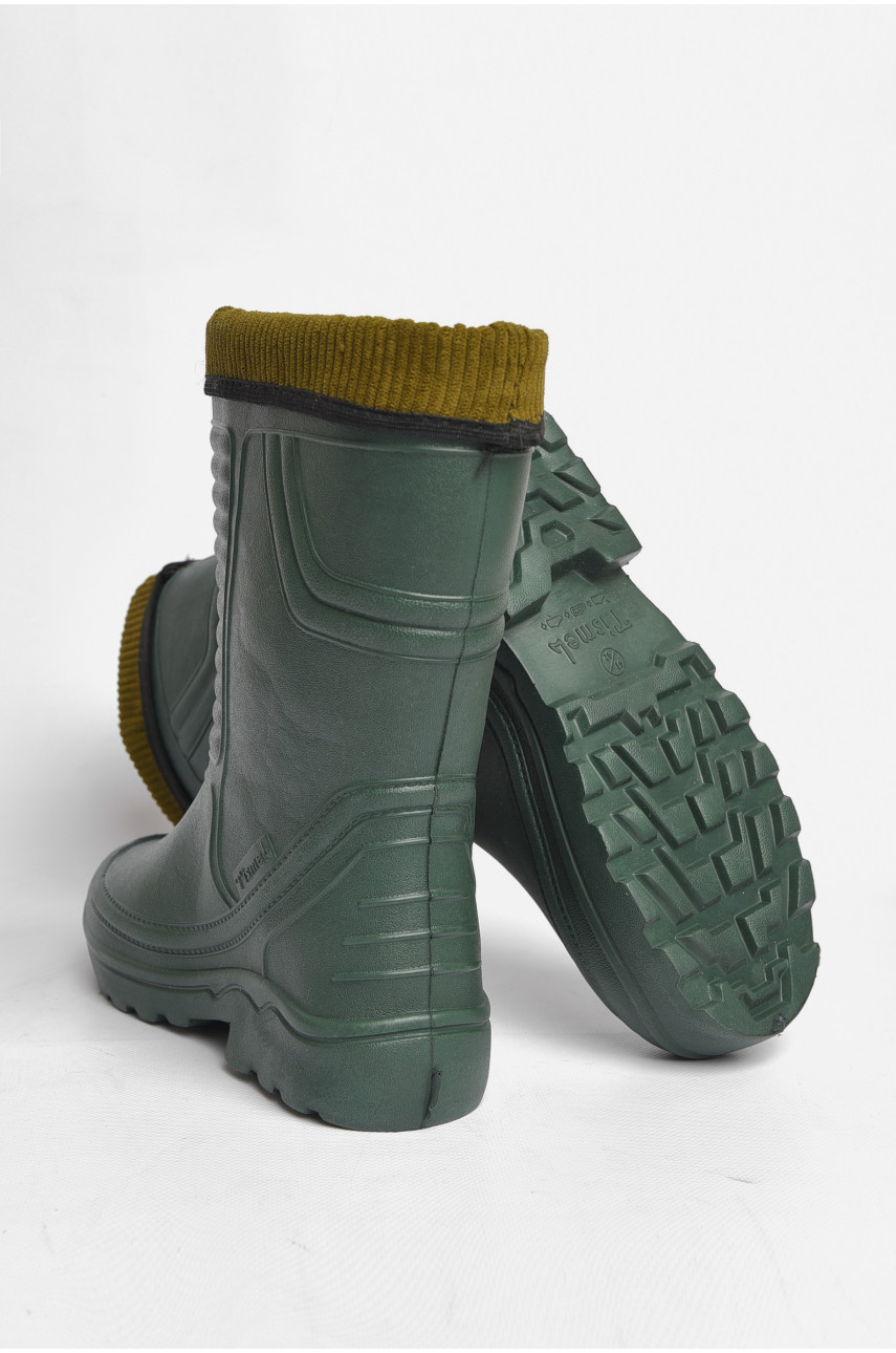 Чоботи чоловічі піна зі з`ємною шкарпеткою кольору хакі 185930