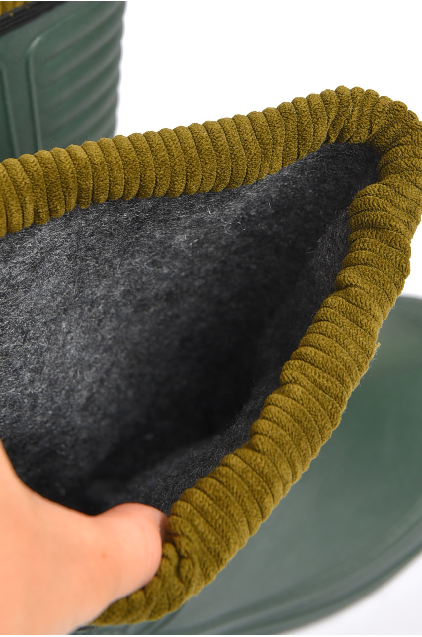 Чоботи чоловічі піна зі з`ємною шкарпеткою кольору хакі 185930