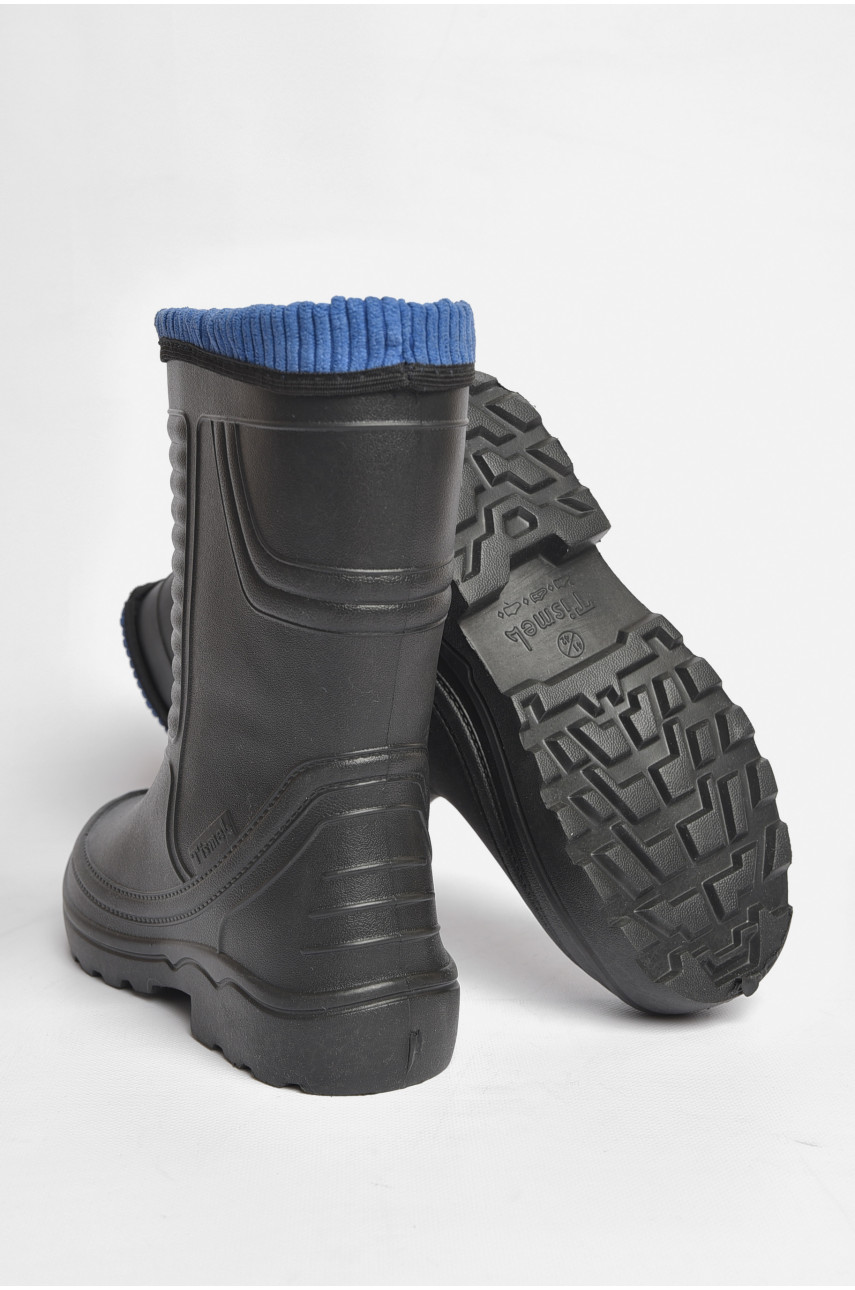 Чоботи чоловічі піна зі з`ємною шкарпеткою чорного кольору 185931