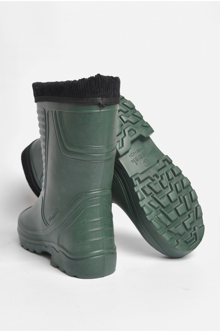 Чоботи чоловічі піна зі з`ємною шкарпеткою кольору хакі 185932