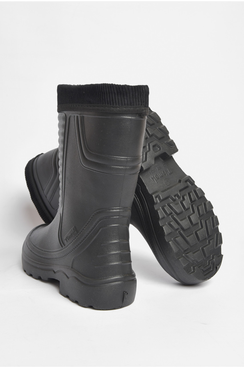 Чоботи чоловічі піна зі з`ємною шкарпеткою чорного кольору 185933