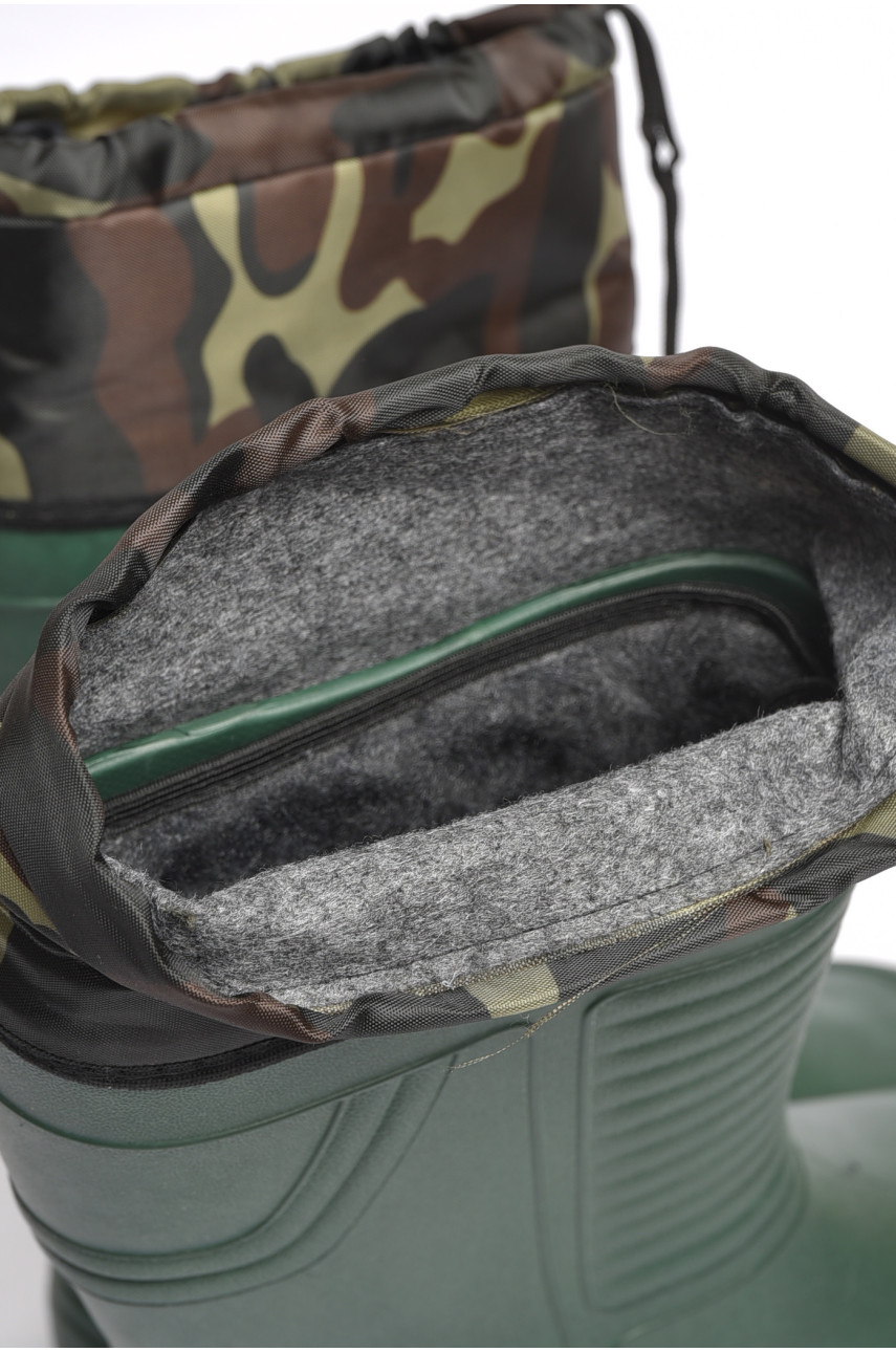 Чоботи чоловічі піна зі з`ємною шкарпеткою кольору хакі рибак 185944