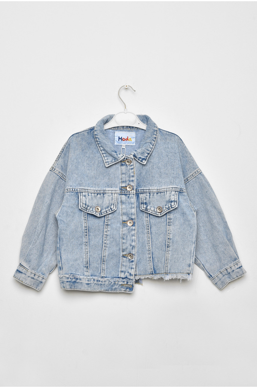 Піджак дитячий для дівчинки джинсовий блакитного кольору 0921-1В 185954