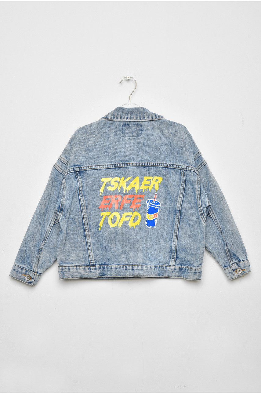 Піджак дитячий джинсовий блакитного кольору 0921-1В 185955