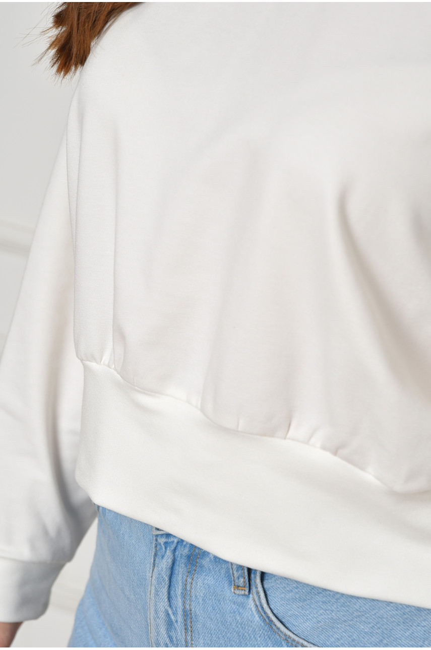 Світшот жіночий білого кольору 00166 185981