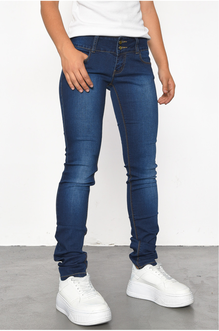 Джинсы женские синего цвета 583 185984 Джинсы женские синего цвета 583 185984