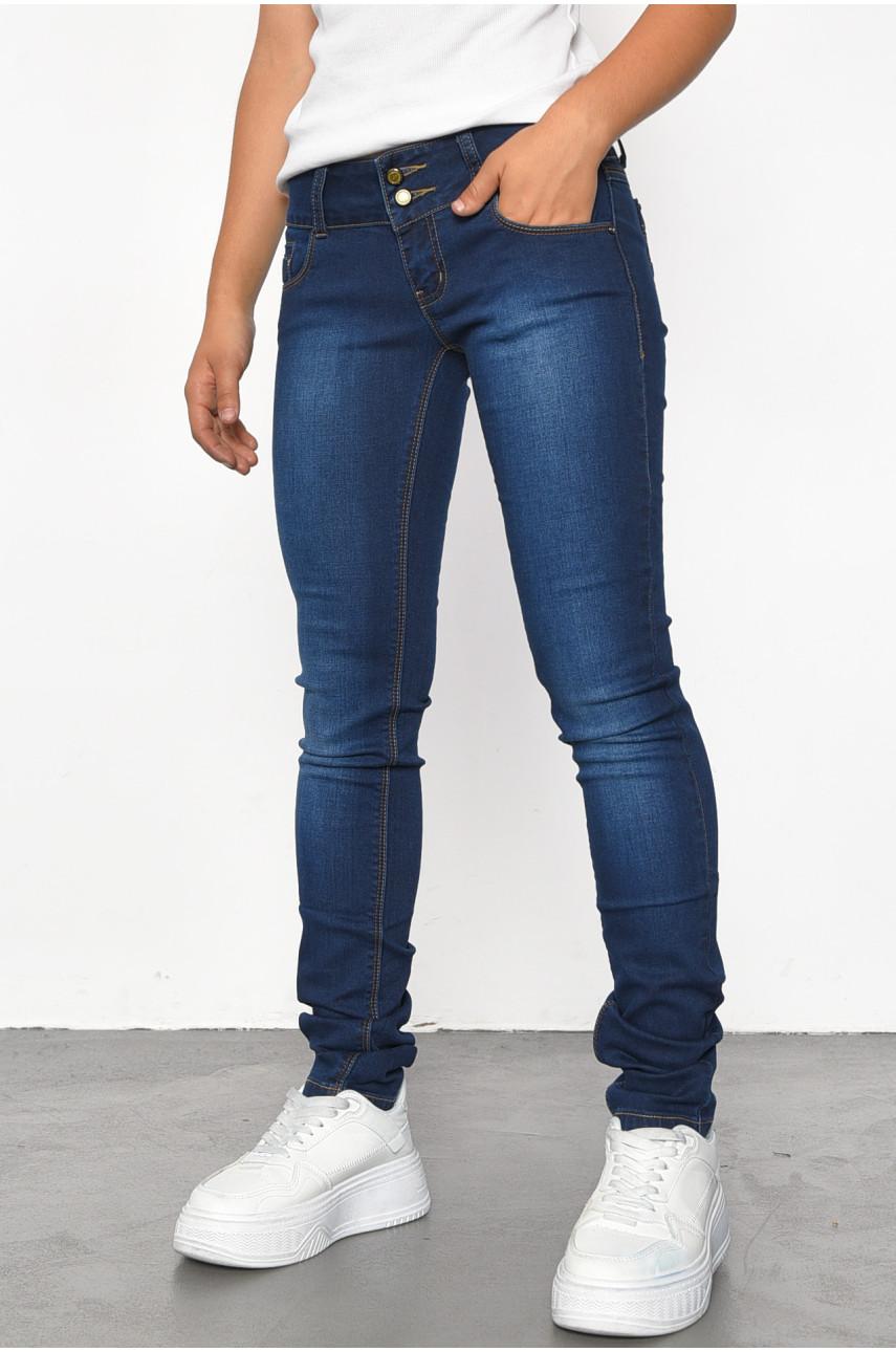 Джинсы женские синего цвета 583 185984 Джинсы женские синего цвета 583 185984