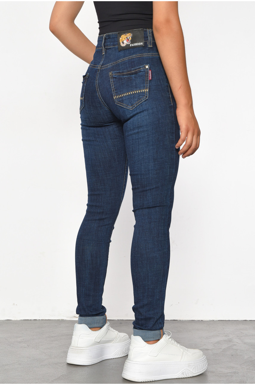 Джинси жіночі синього кольору 185988