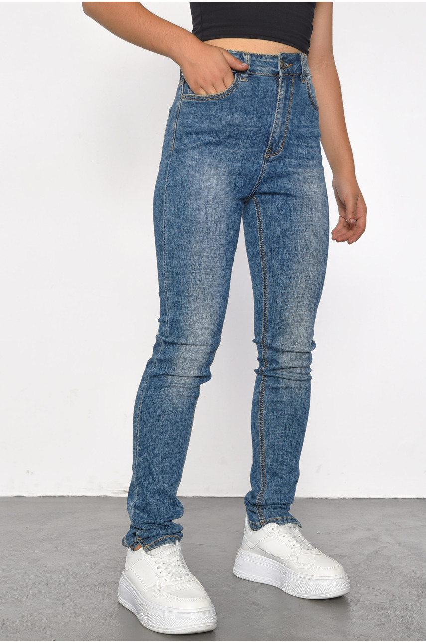 Джинсы женские синего цвета 210а 185989 Джинсы женские синего цвета 210а 185989