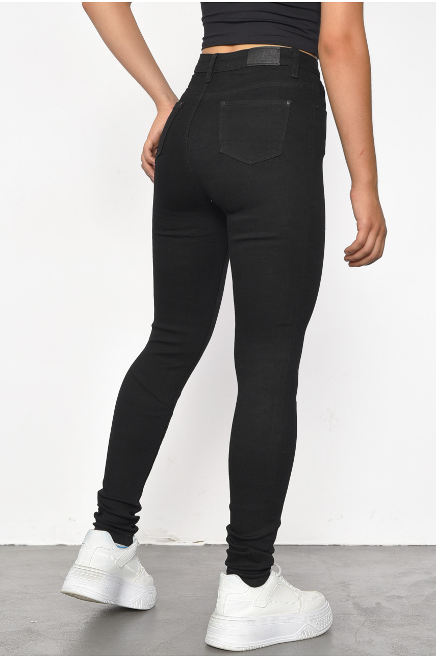 Джинси жіночі чорного кольору 983 186019 Джинси жіночі чорного кольору 983 186019