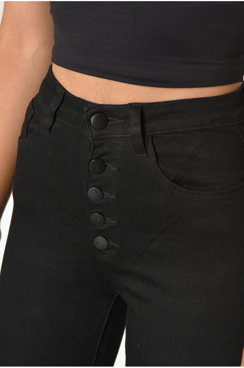 Джинси жіночі чорного кольору 983 186019 Джинси жіночі чорного кольору 983 186019