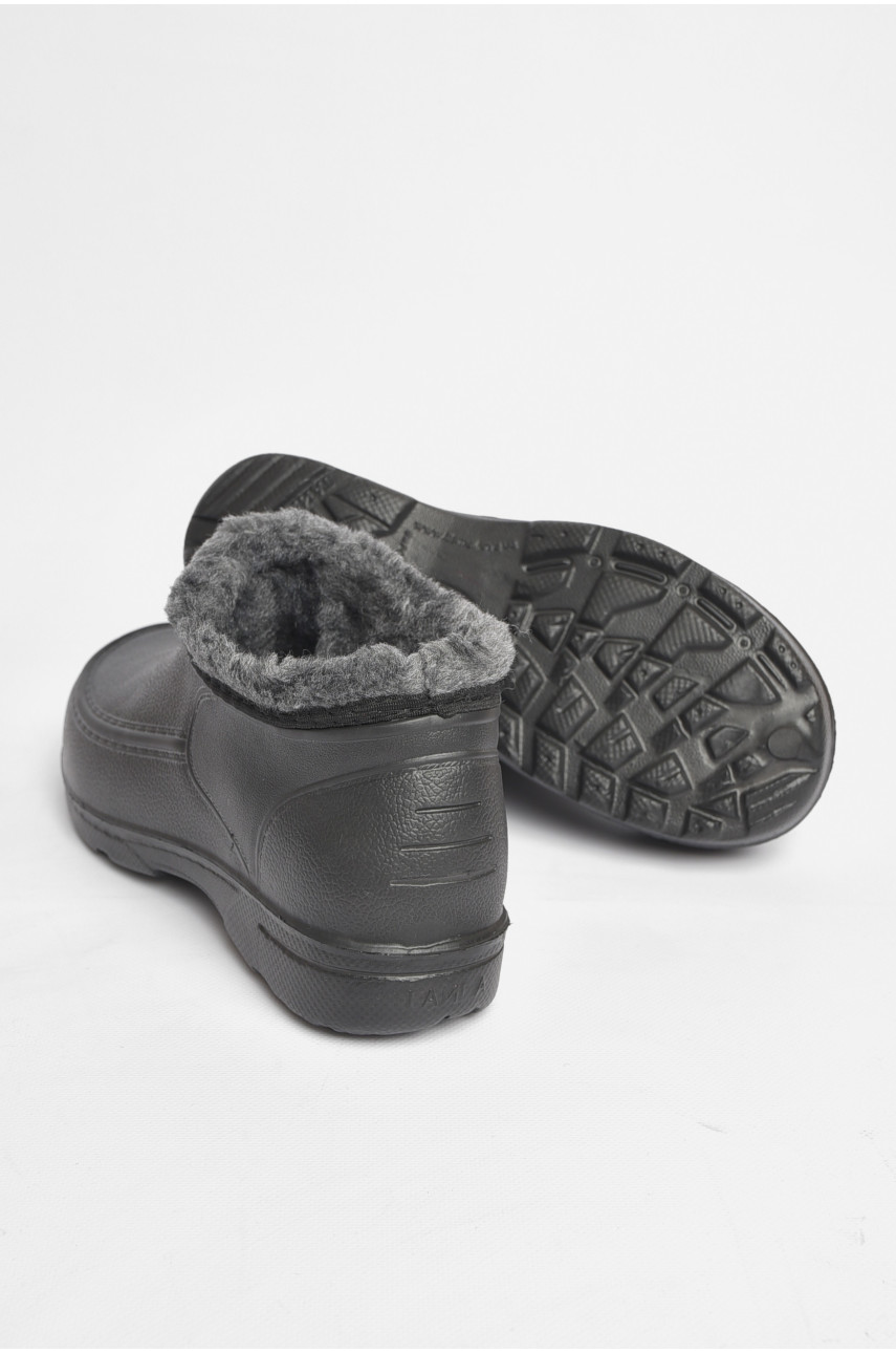 Калоші чоловічі на хутрі піна чорного кольору ТС Тайга 186046