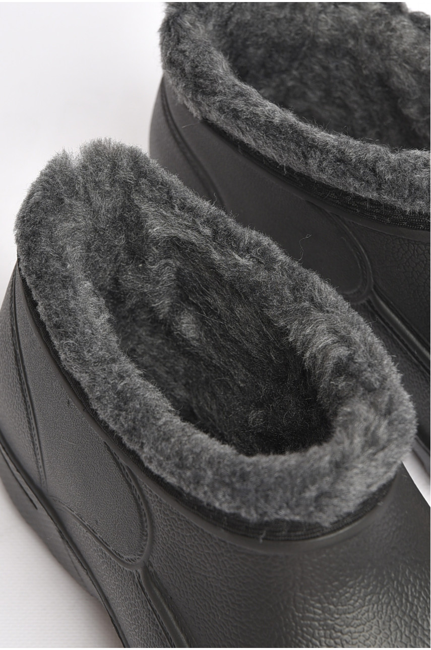 Калоші чоловічі на хутрі піна чорного кольору ТС Тайга 186046