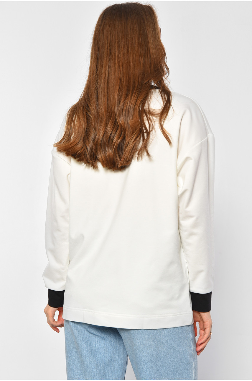 Свитшот женский белого цвета 0693 186089 Свитшот женский белого цвета 0693 186089