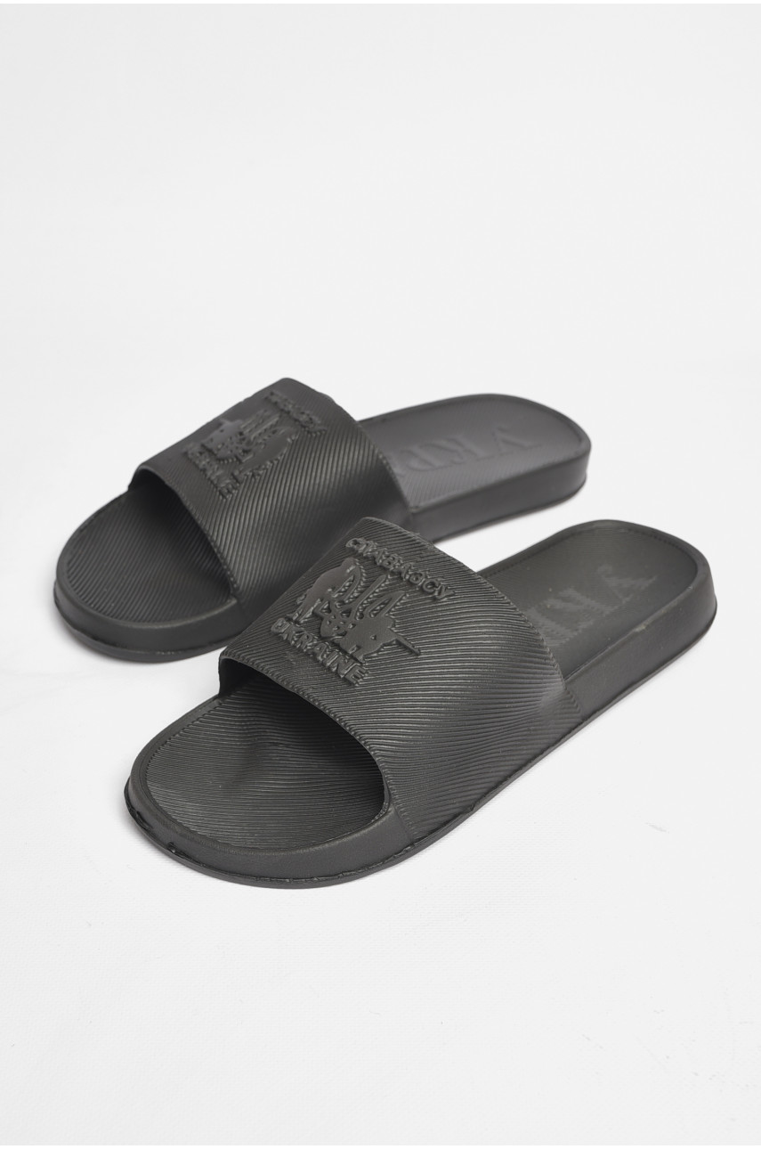 Шльопанці піна чоловічі чорного кольору П-35 186134