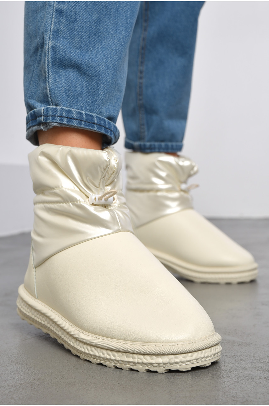 Угги женские на меху белого цвета Д-17 186200