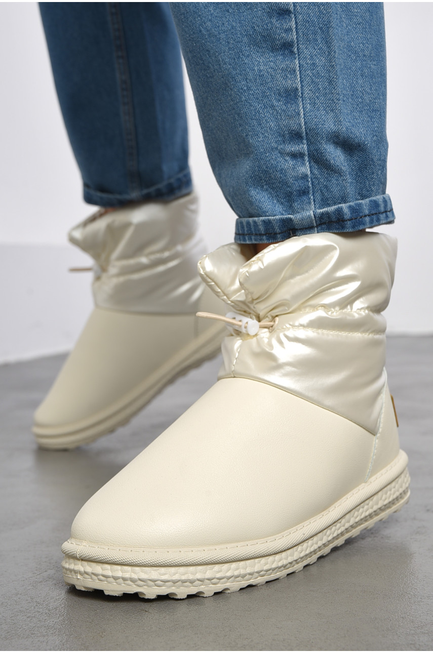 Угги женские на меху белого цвета Д-17 186200