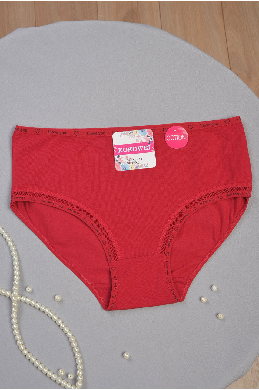 Трусы женские батальные бордовог цвета 3978 186229 Трусы женские батальные бордовог цвета 3978 186229