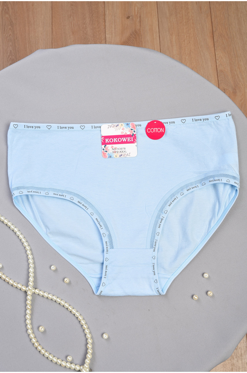 Труси жіночі батальні світло-блакитного кольору 3978 186234 Труси жіночі батальні світло-блакитного кольору 3978 186234