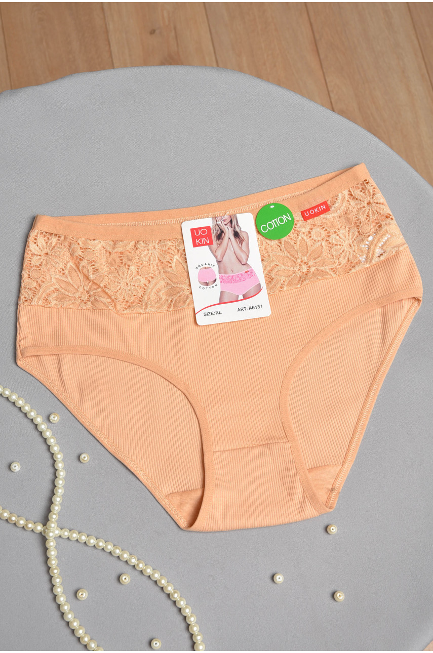 Трусы женские батальные бежевого цвета 6137 186242 Трусы женские батальные бежевого цвета 6137 186242