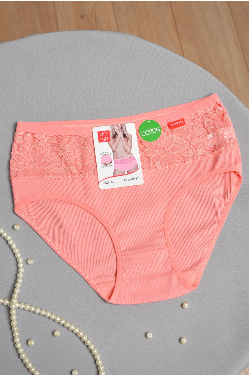 Трусы женские батальные розового цвета 6137 186249