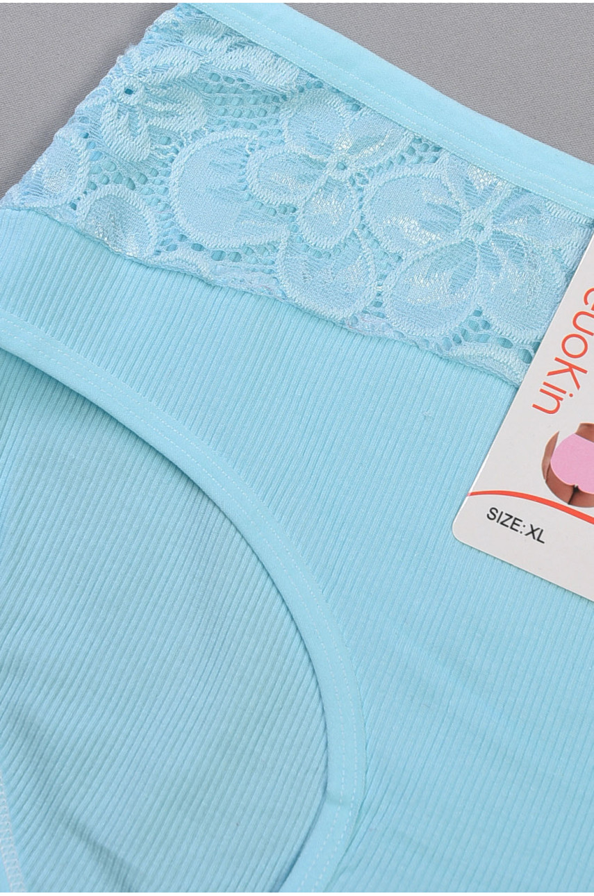 Трусы женские батальные голубого цвета 6134 186255