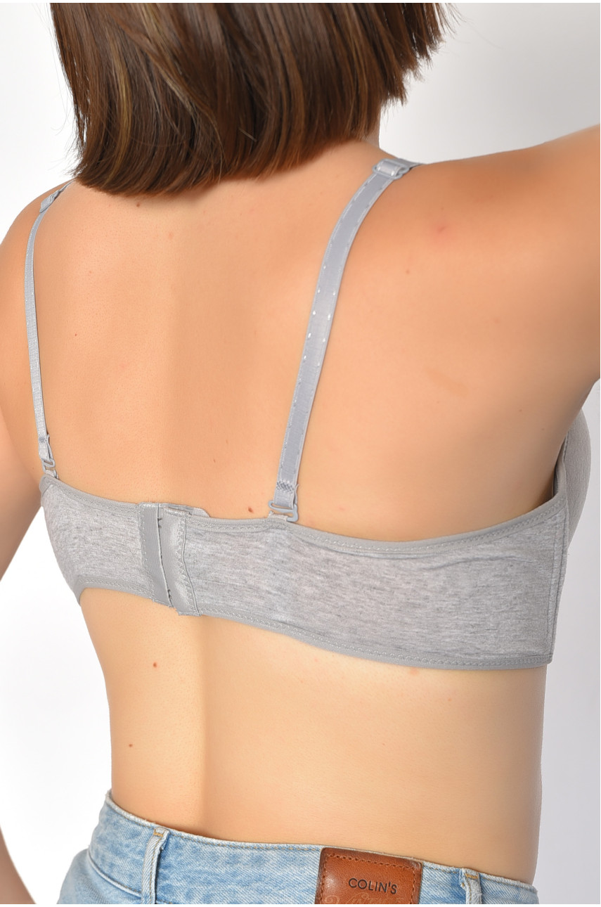 Бюстгальтер жіночий сірого кольору чашка В 80142 186285