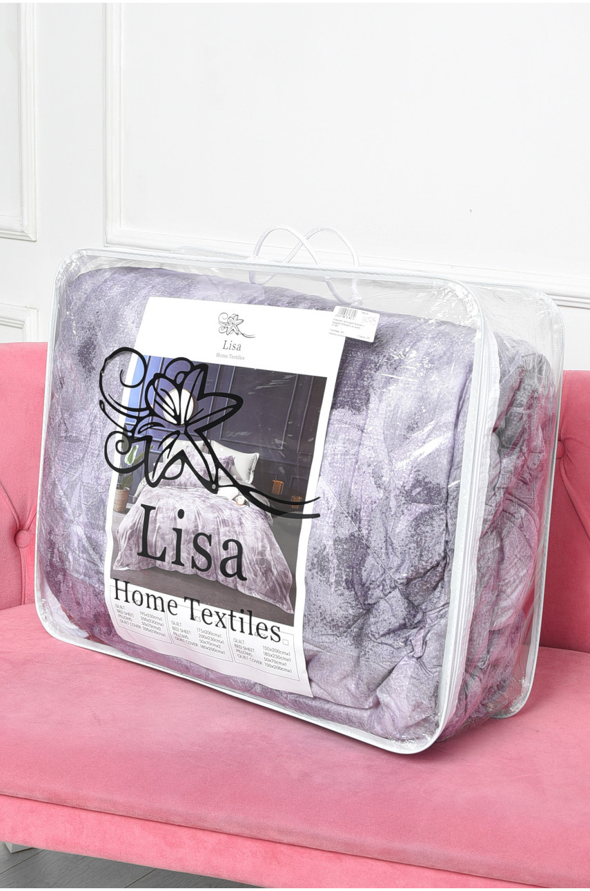 Комплект постельного белья с одеялом сиреневого цвета евро 07185 186318