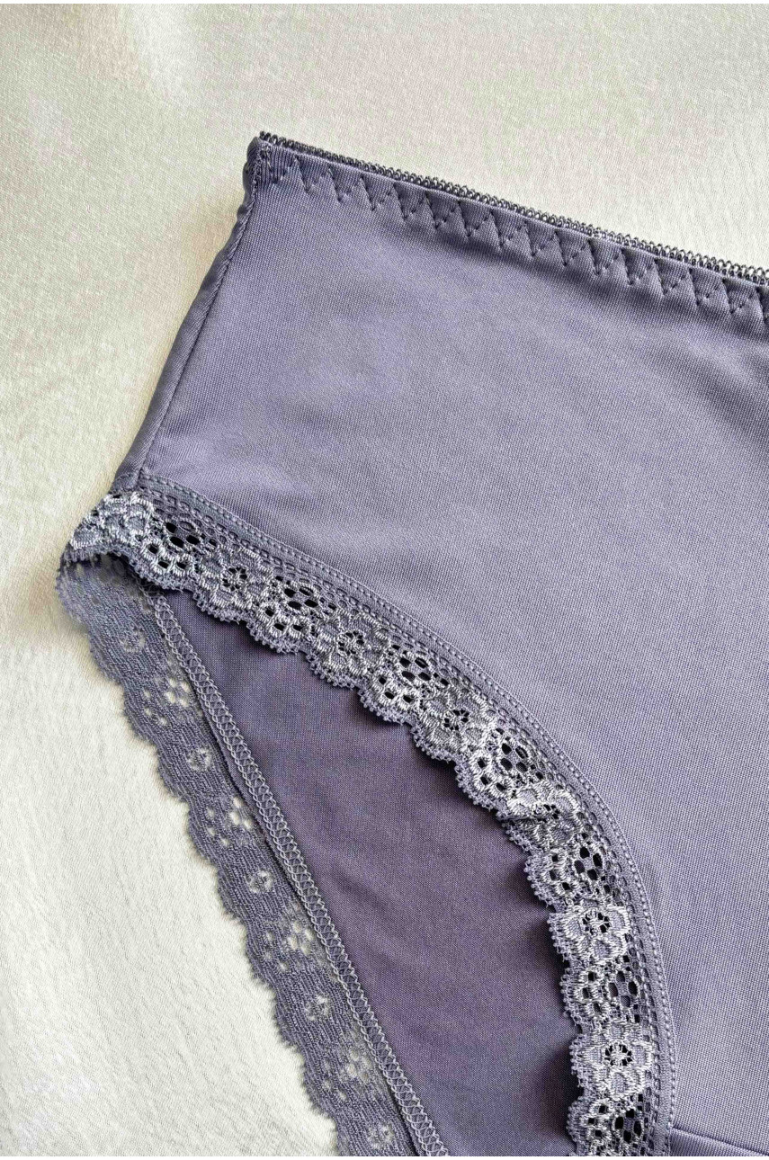 Труси жіночі напівбатальні сірого кольору 3051 186319