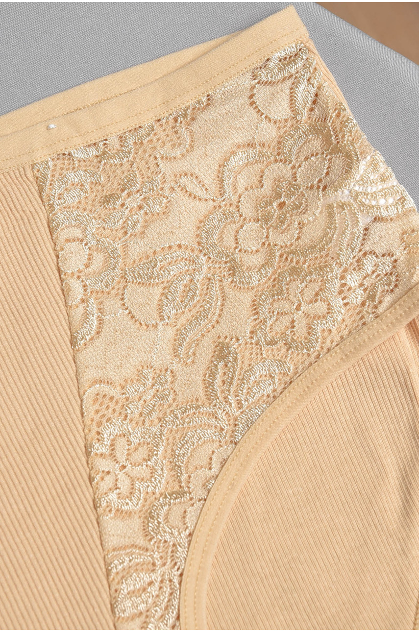 Труси жіночі батальні бежевого кольору 8977 186331 Труси жіночі батальні бежевого кольору 8977 186331