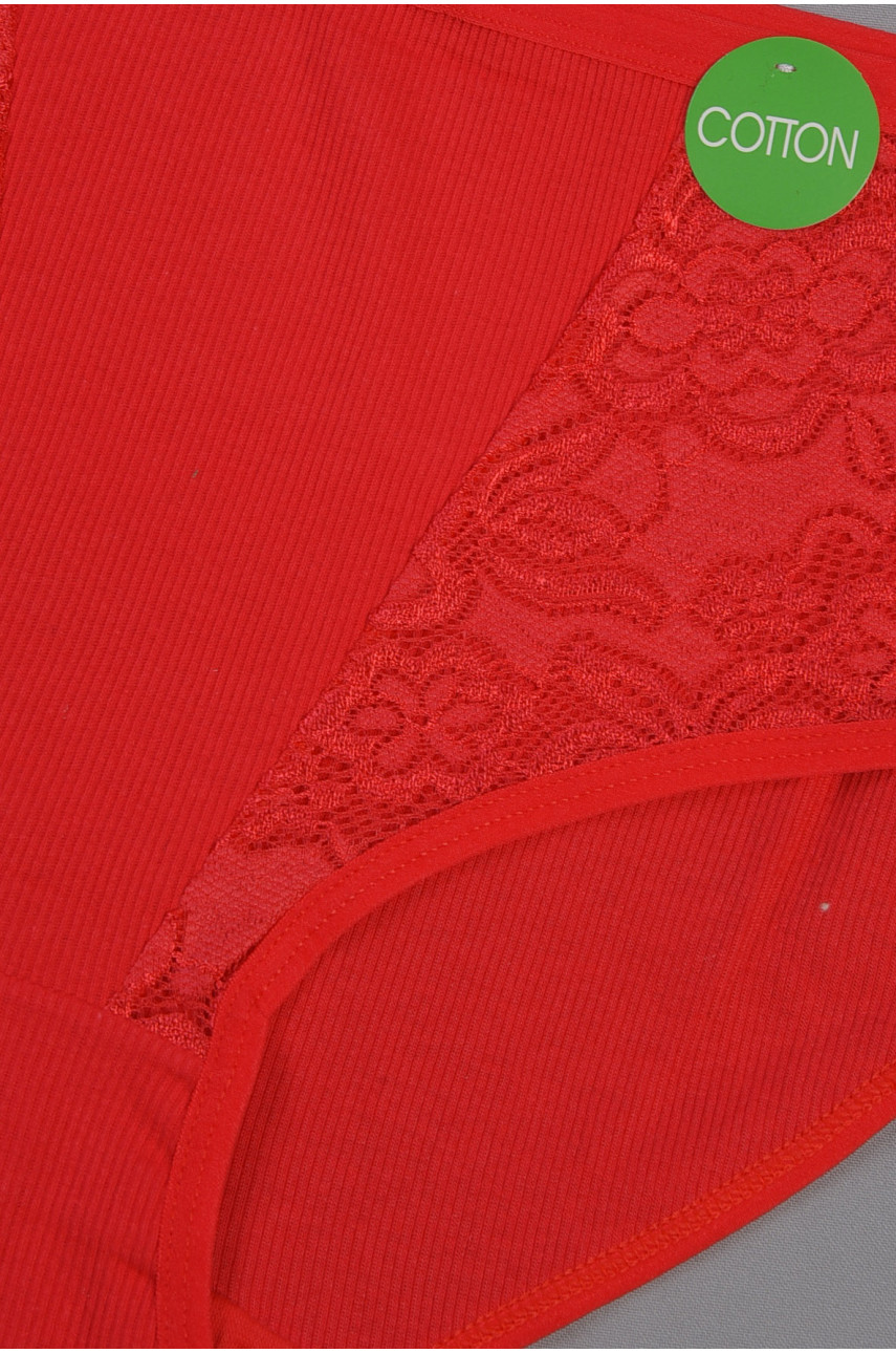 Труси жіночі батальні червоного кольору 8977 186332