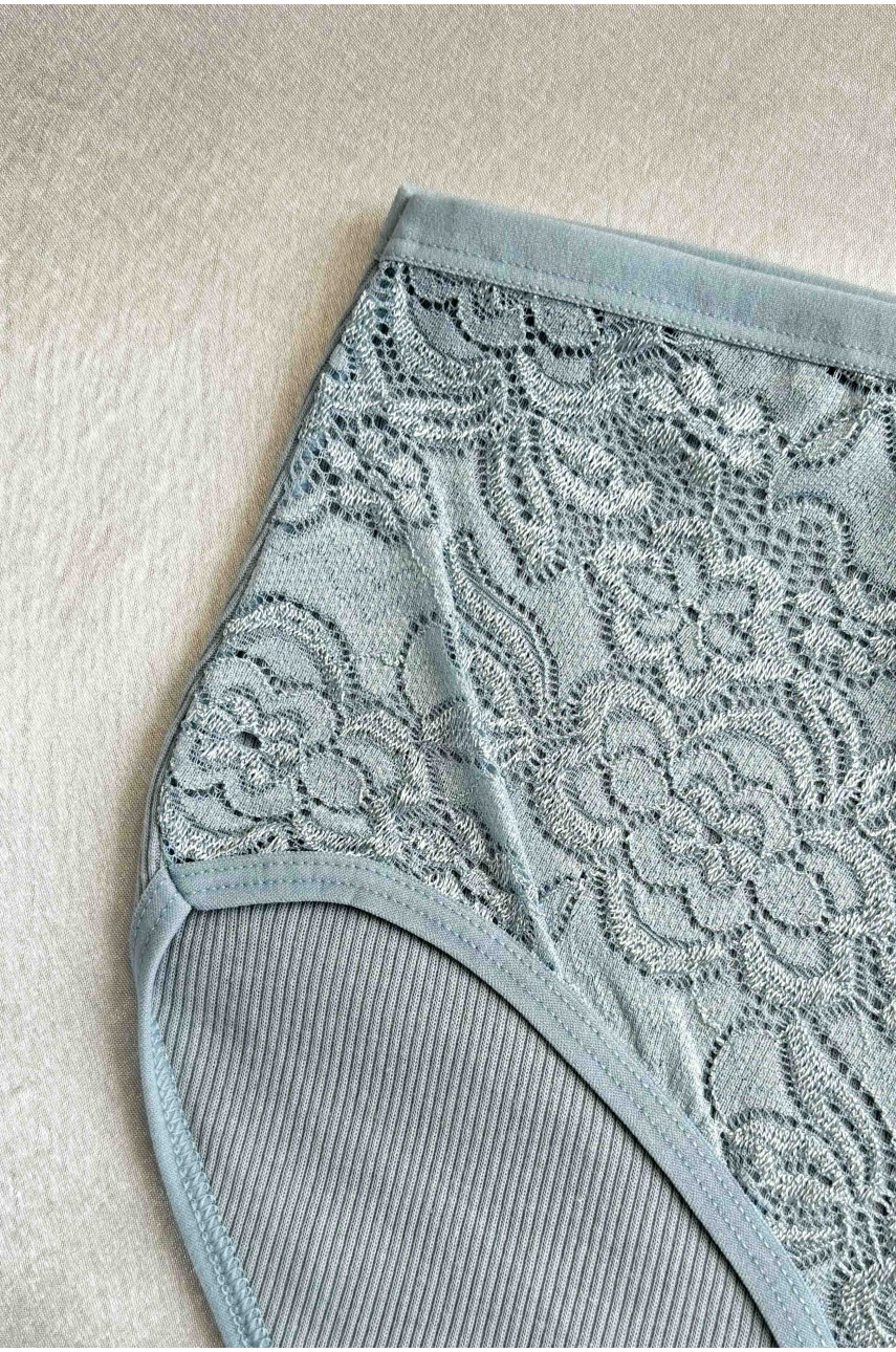 Труси жіночі батальні темно-блакитного кольору 8977 186334