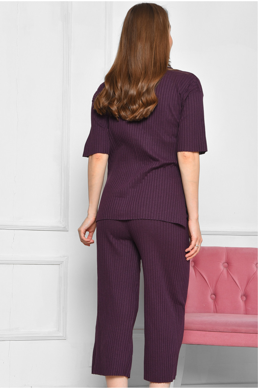 Костюм домашний женский хлопковый бордового цвета 19244 186348 Костюм домашний женский хлопковый бордового цвета 19244 186348