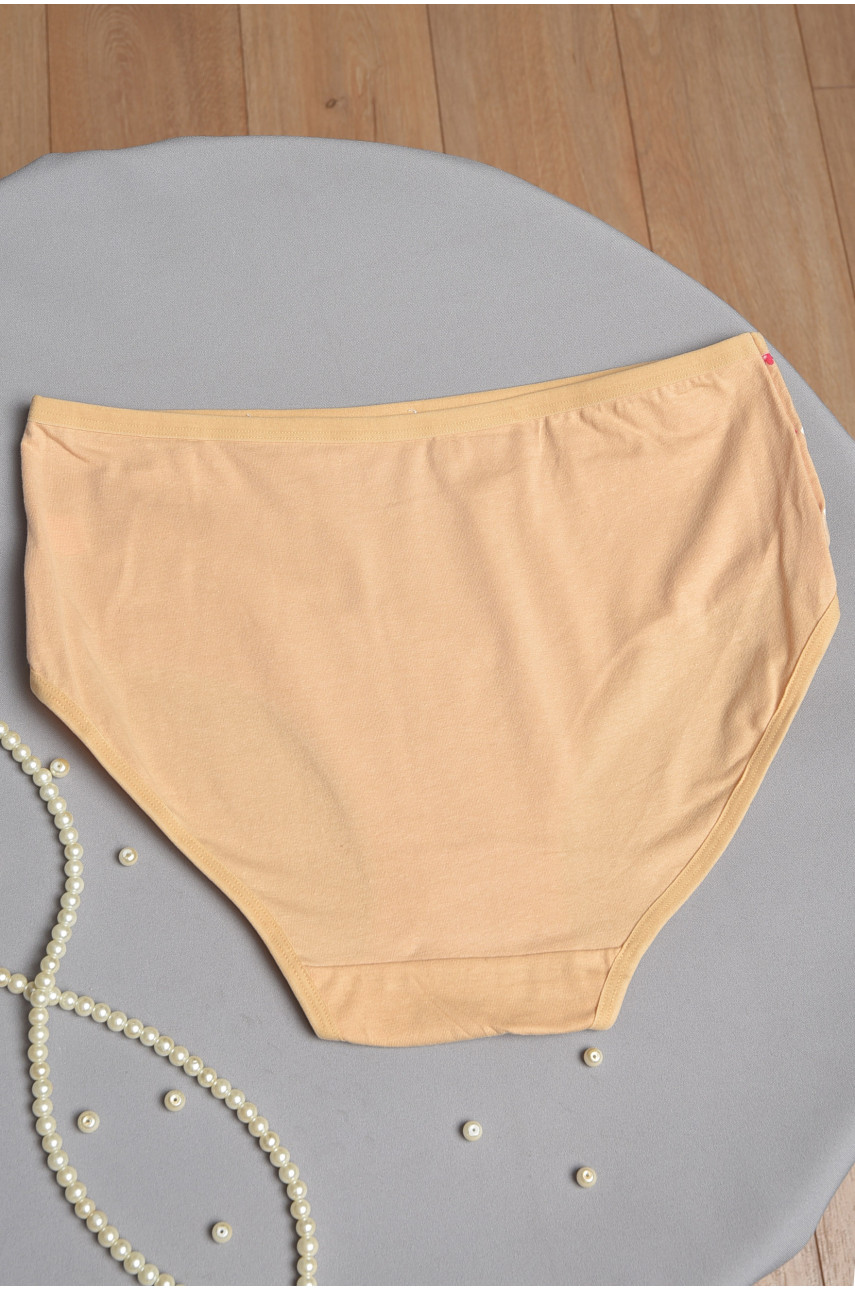 Труси жіночі напівбатальні бежевого кольору 6673 186355