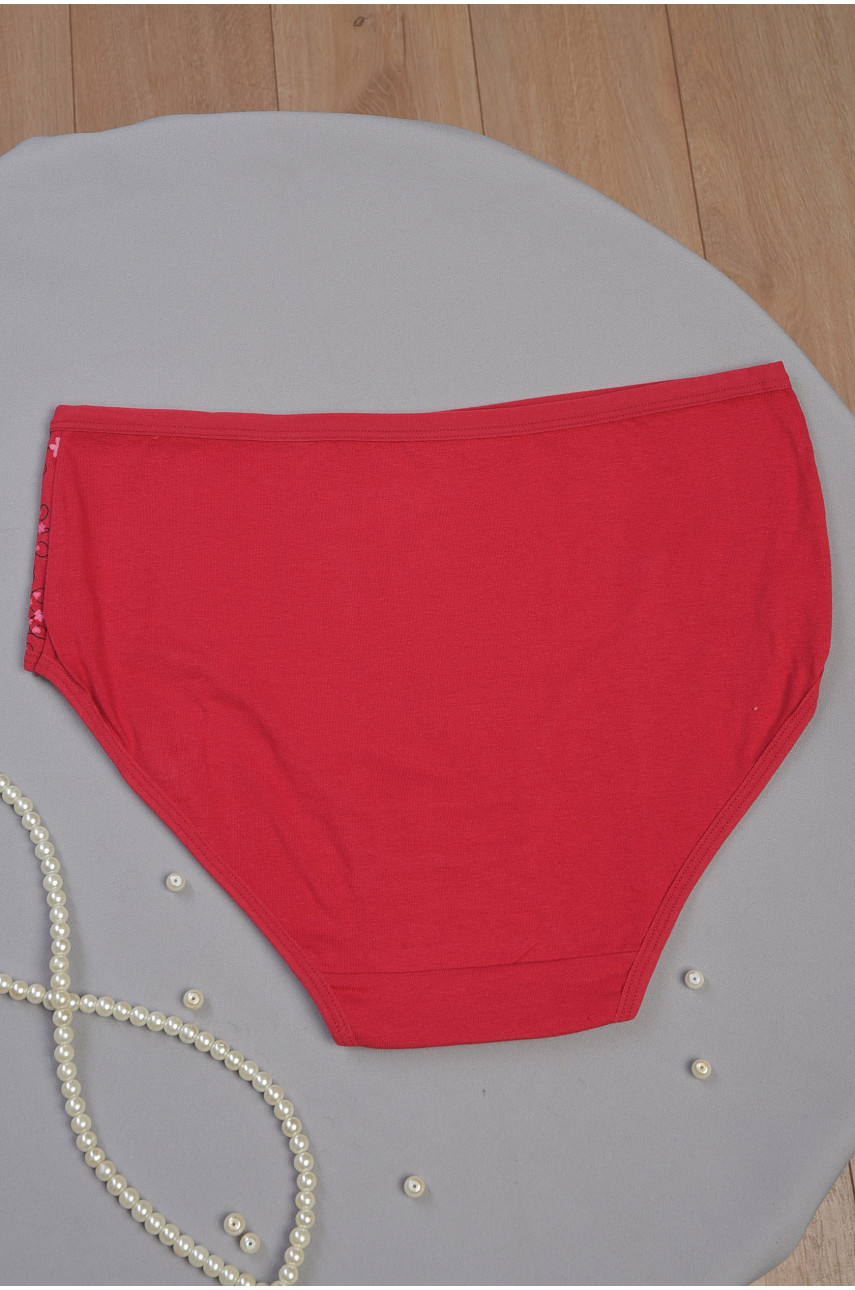 Трусы женские полубатальные красного цвета 6673 186366