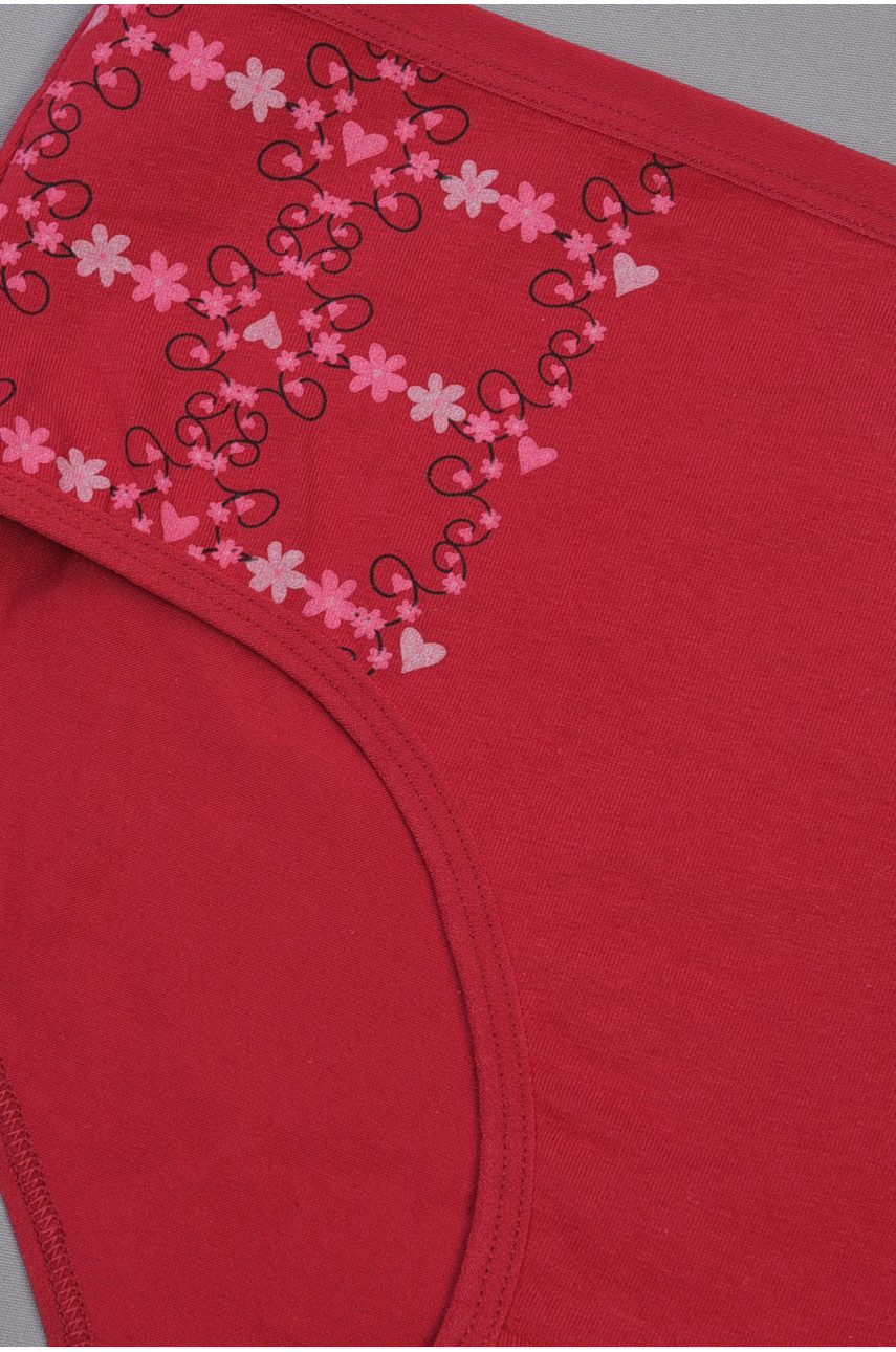 Трусы женские полубатальные красного цвета 6673 186366