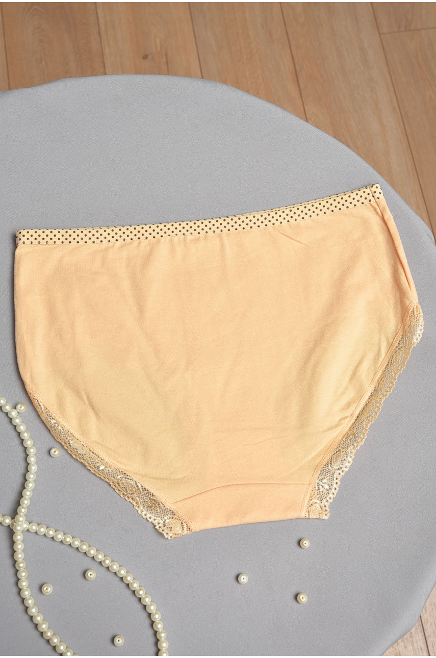 Трусы женские полубатальные желтого цвета 8871 186376