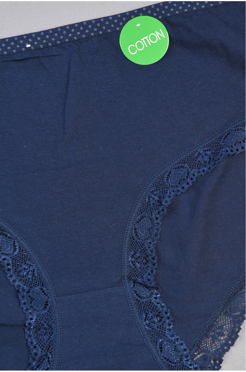 Труси жіночі напівбатальні темно-синього кольору 8871 186380