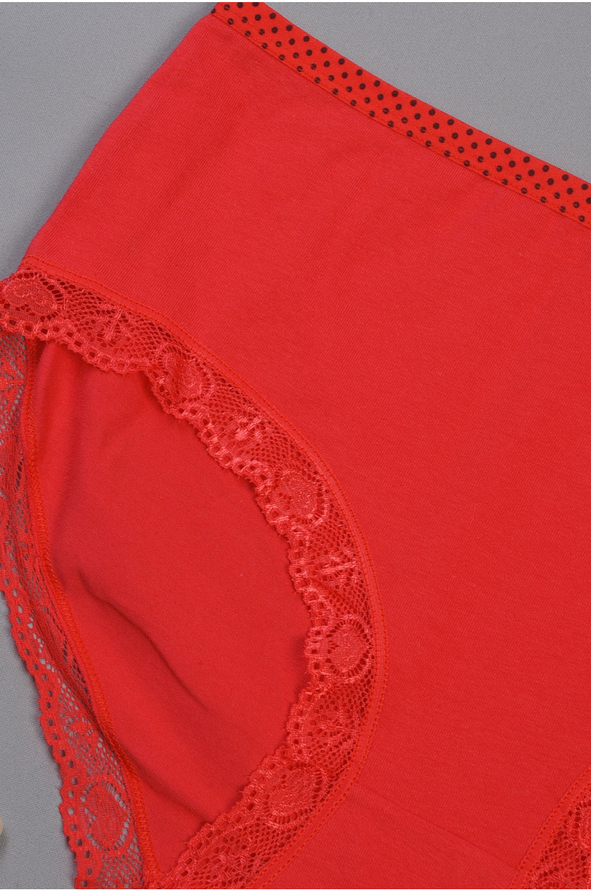 Труси жіночі напівбатальні червоного кольору 8871 186383