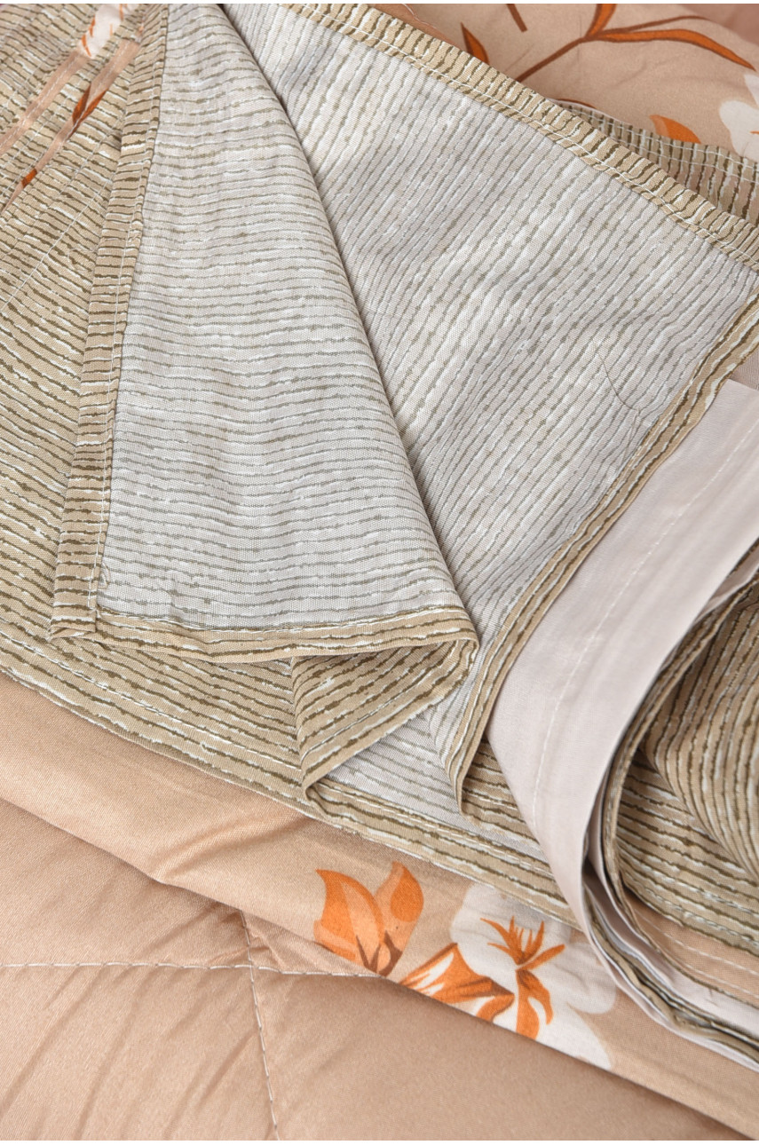 Комплект постельного белья с одеялом темно-бежевого цвета евро 07185 186399