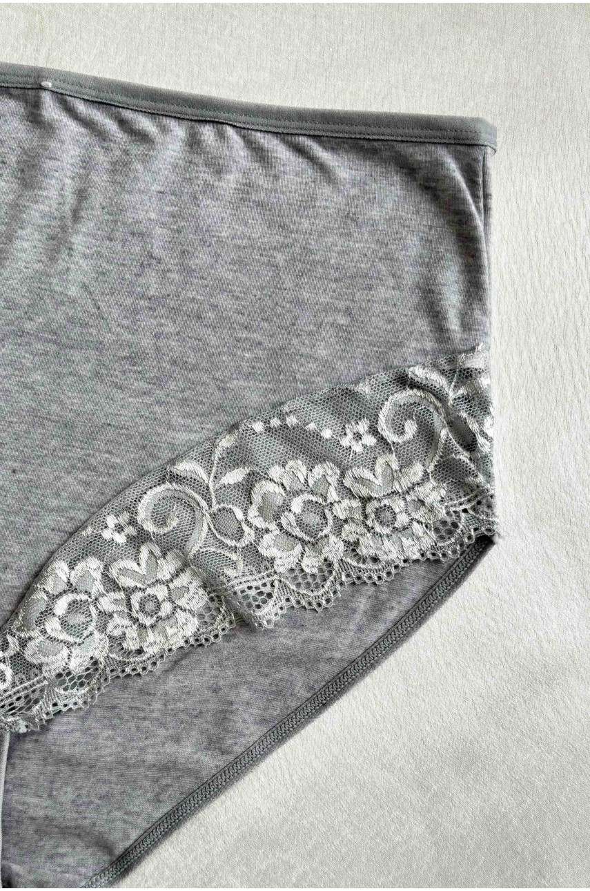 Труси жіночі напівбатальні сірого кольору 3690 186416