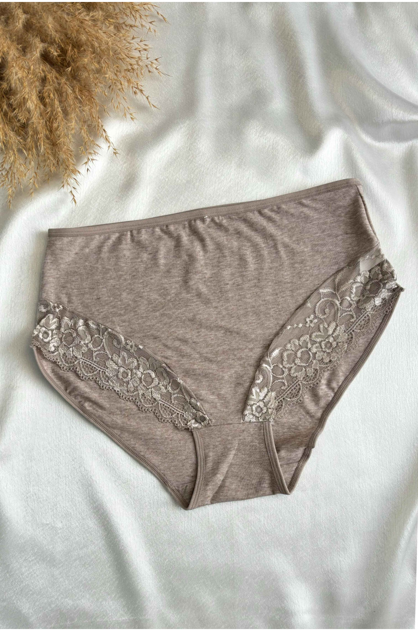 Трусы женские полубатальные светло-коричневого цвета 3690 186421