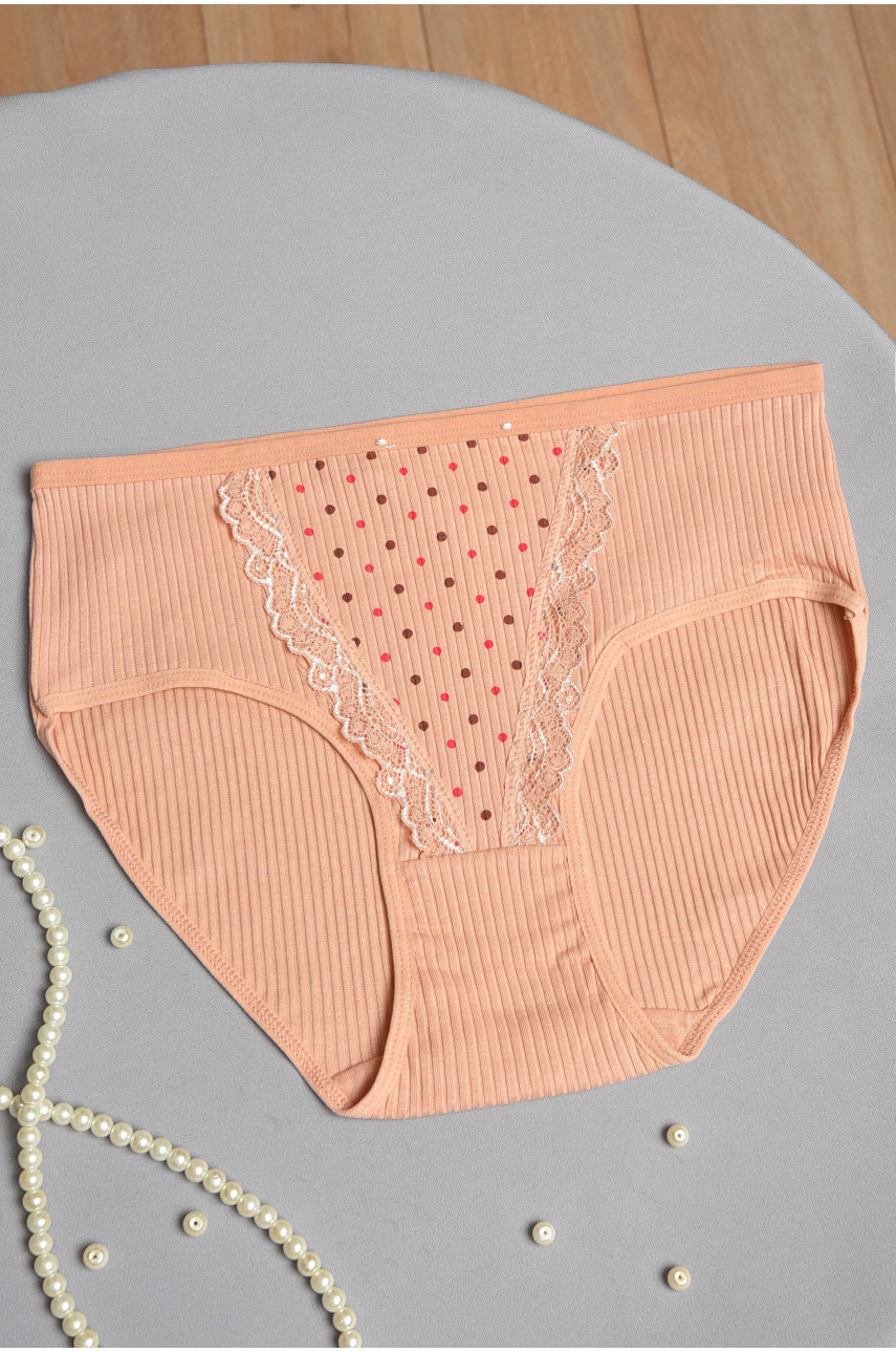 Трусы женские полубатальные бежевого цвета 3950 186443