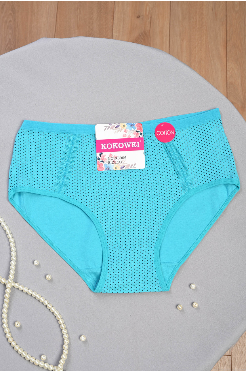 Трусы женские полубатальные голубого цвета 3906 186448