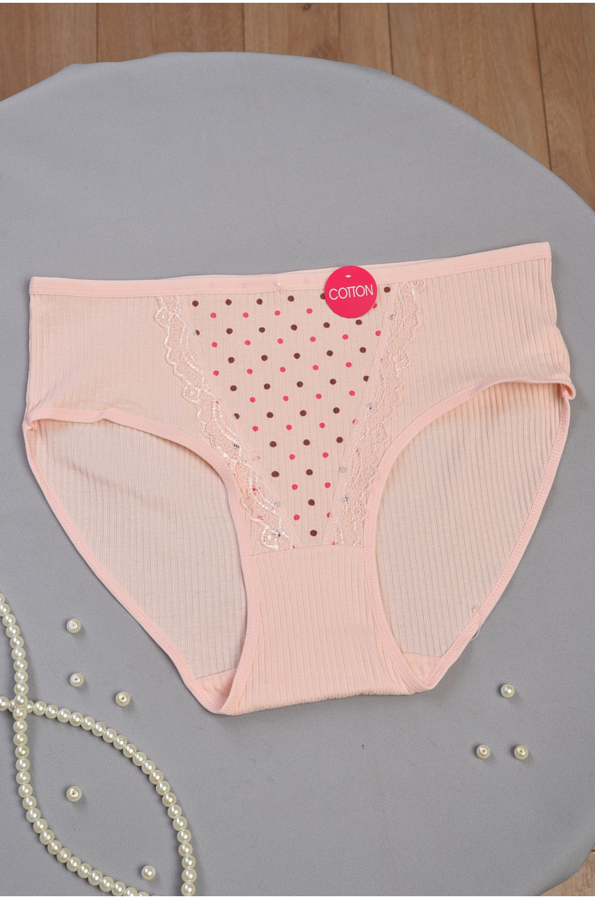 Труси жіночі напівбатальні персикового кольору 3950 186453 Труси жіночі напівбатальні персикового кольору 3950 186453