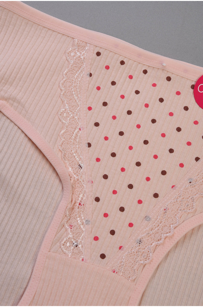 Труси жіночі напівбатальні персикового кольору 3950 186453 Труси жіночі напівбатальні персикового кольору 3950 186453